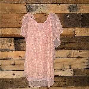 Chic Pink Sheer Blouse